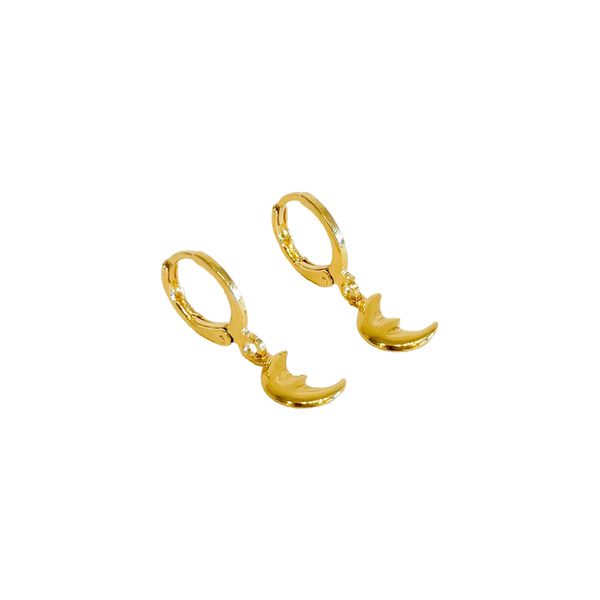 Argola Luar- banho ouro 18k - FOLIATE
