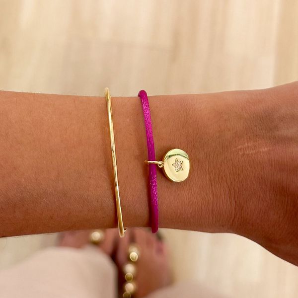 Bracelete Ajustável- banho ouro 18k - FOLIATE