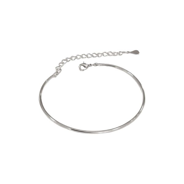 Bracelete Ajustável- banho prata - FOLIATE