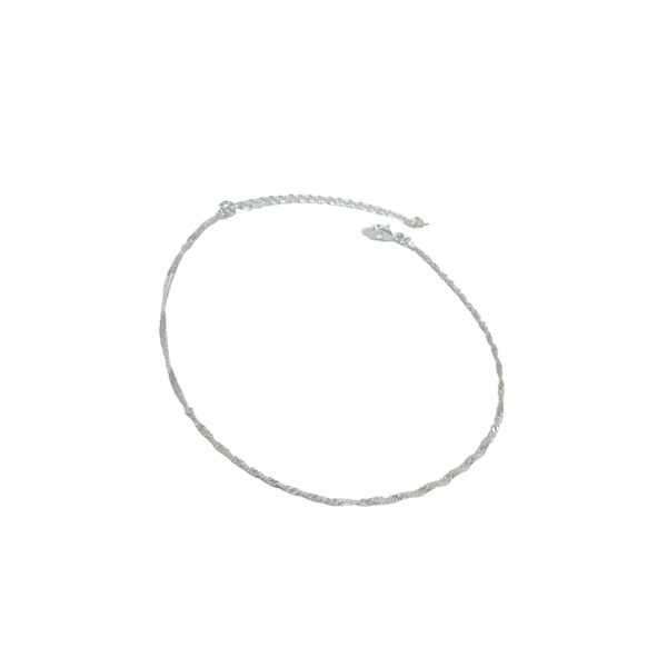 Tornozeleira Cuff- banho prata - FOLIATE