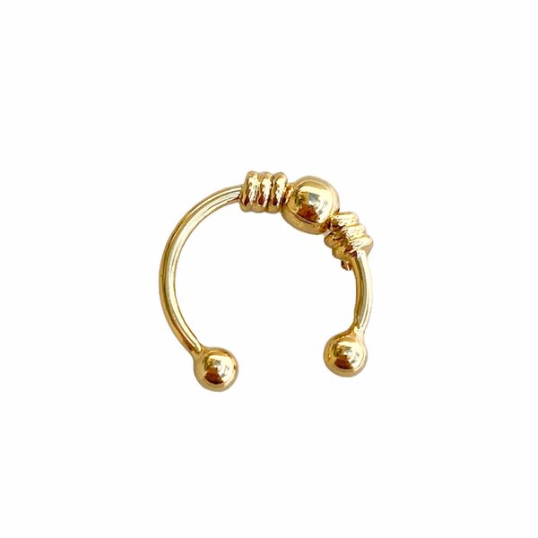 Piercing Fake Trabalhado- banho de ouro 18k - FOLIATE