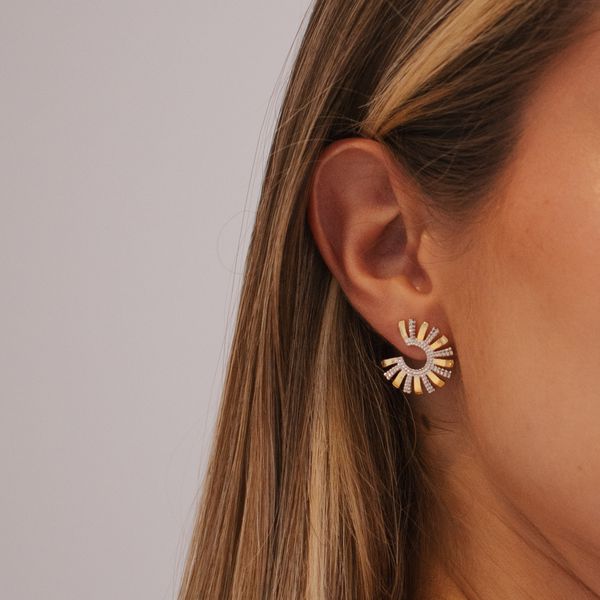 Brinco Pietra- banho ouro 18k - FOLIATE