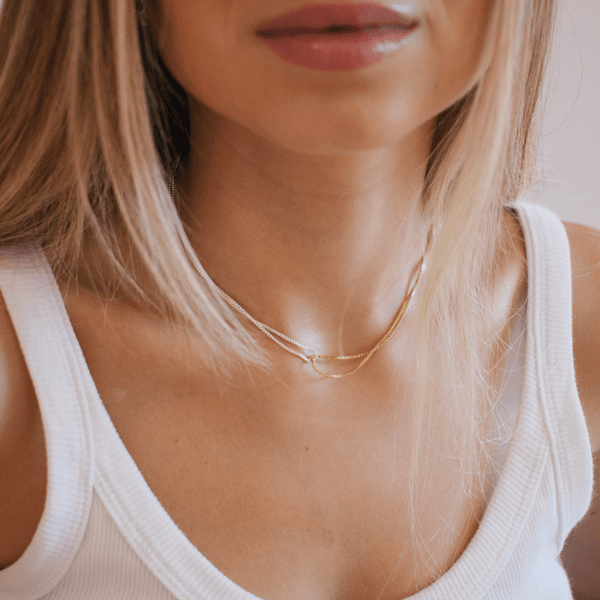 Choker Duo Match- banho ouro e prata - FOLIATE