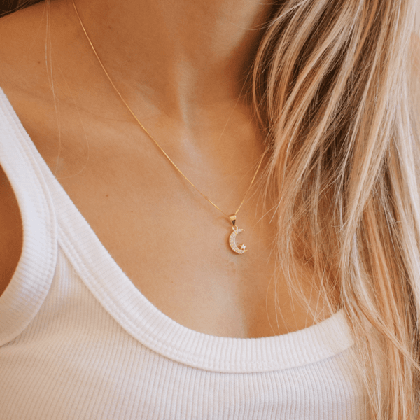 Colar Lunar- banho ouro 18k - FOLIATE
