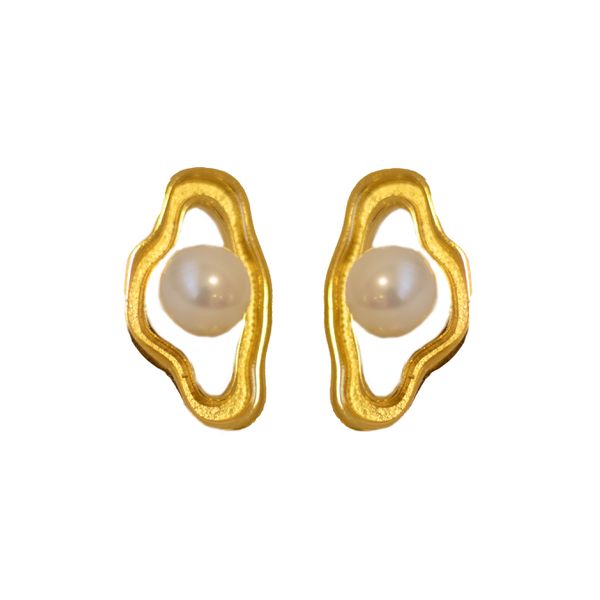 Brinco Laguna- banho ouro 18k - FOLIATE