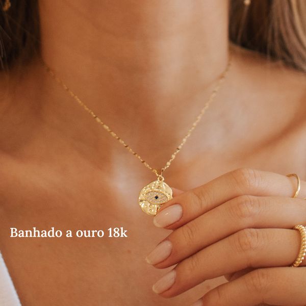 Colar Istambul- banho ouro 18k
