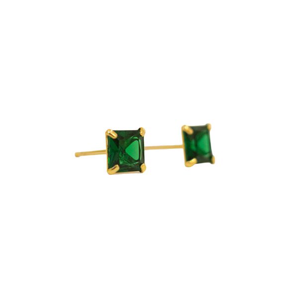 Brinco Esmeralda- banho ouro 18k - FOLIATE
