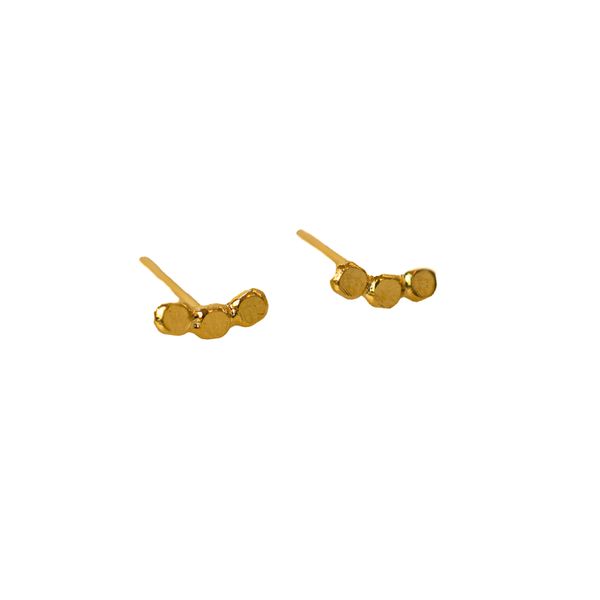 Mini Brinco Less- banho ouro 18k - FOLIATE