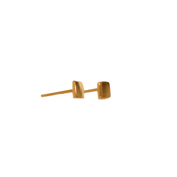 Mini Brinco Quadrado- banho ouro 18k - FOLIATE