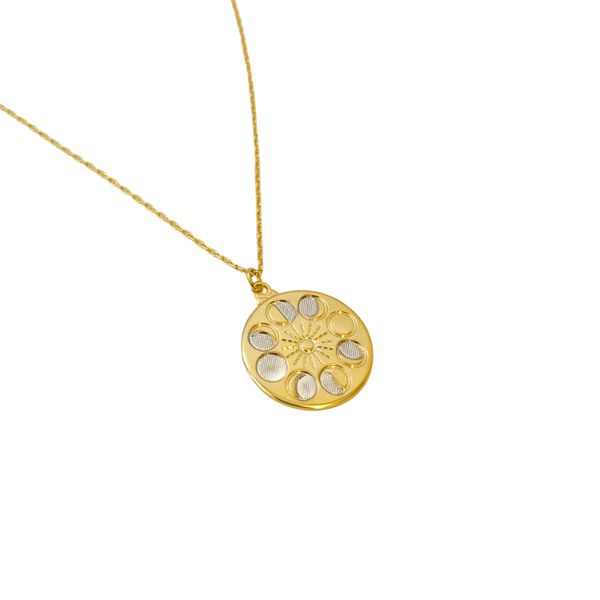 Colar Fases da Lua- banho ouro 18k - FOLIATE