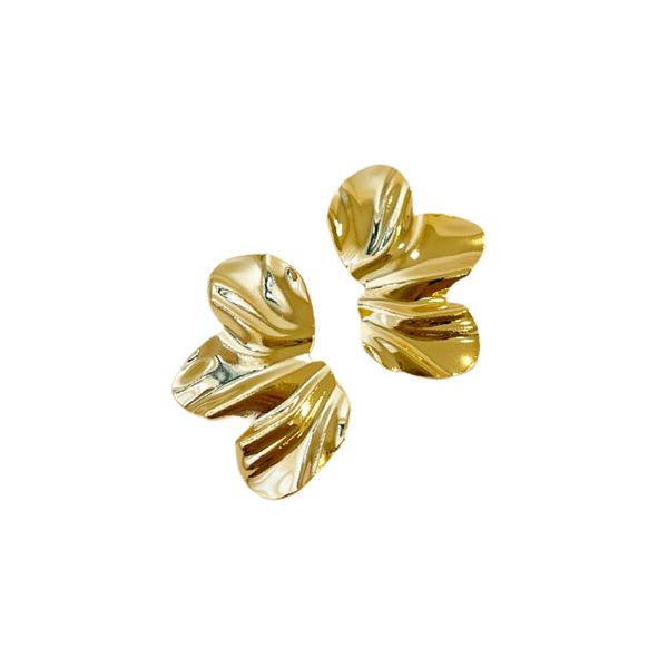 Brinco Helena- banho ouro 18k - FOLIATE