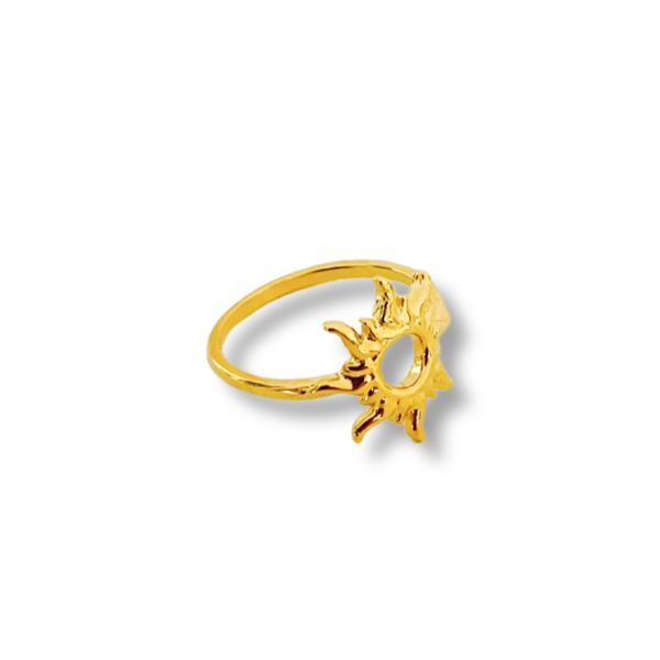 Anel Soleil- banho ouro 18k - FOLIATE