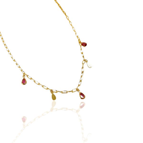 Choker Pink- banho ouro 18k - FOLIATE