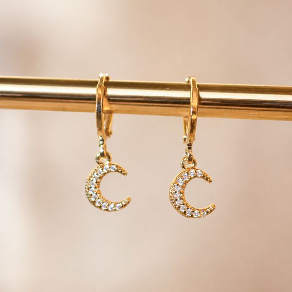 Argola Moon- banho ouro 18k