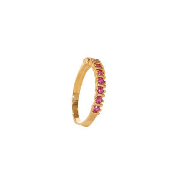 Anel Aparador Pink- banho ouro 18k - FOLIATE