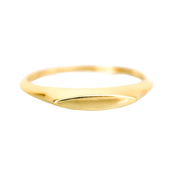 Anel Liso- banho de ouro 18k - FOLIATE