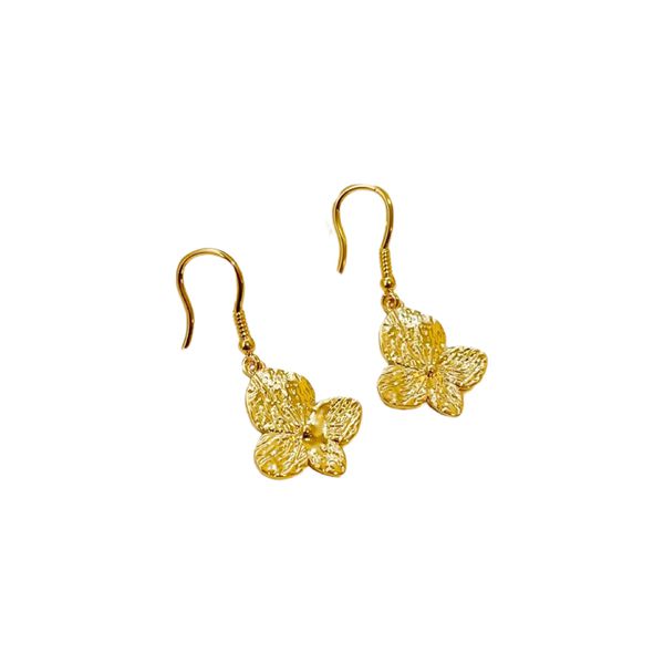 Brinco Florescer- banho ouro 18k