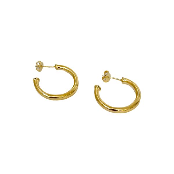 Argola Lumi- banho ouro 18k - FOLIATE