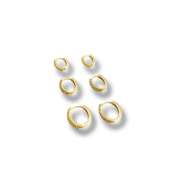 Trio Cravejado- banho ouro 18k - FOLIATE