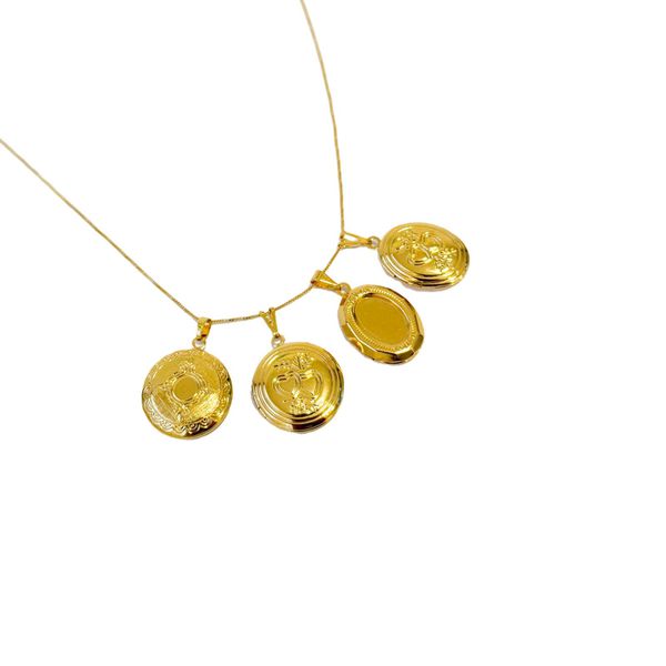 Colar Relicário - banho ouro 18k ESCOLHA O SEU PRE... - FOLIATE