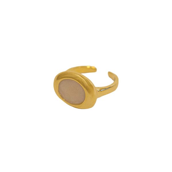 Anel Organic Regulável- banho ouro 18k - FOLIATE