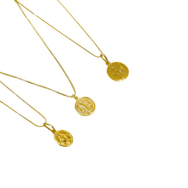 Colar Medalhas Religiosas- banho ouro 18k - FOLIATE