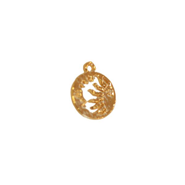 Charm Lua e Sol- banho ouro 18k - FOLIATE
