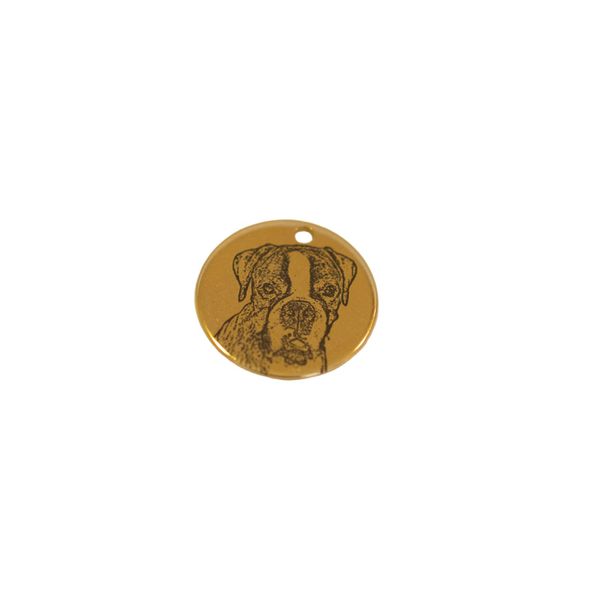 Charm Medalha Personalizada- banho ouro 18k - FOLIATE