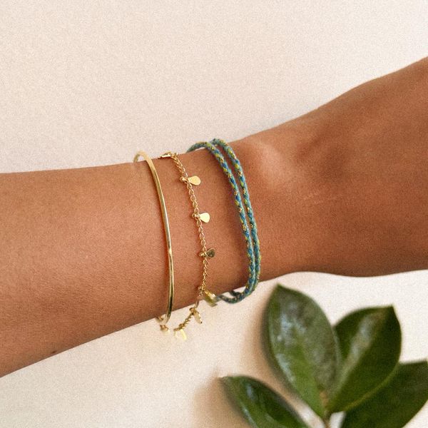 Pulseira Dupla Marie- banho ouro 18k - FOLIATE