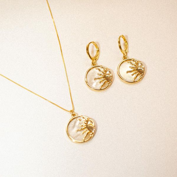 Kit Raios de Sol- banho ouro 18k - FOLIATE