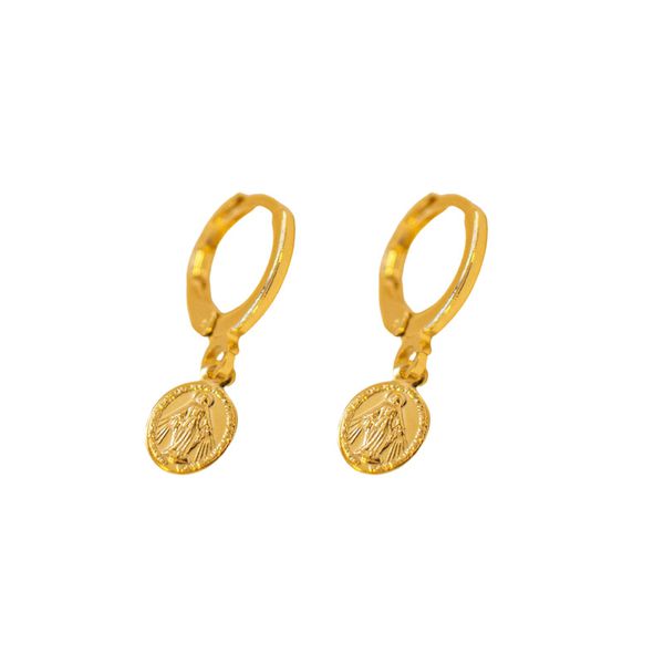 Argola Nossa Senhora Aparecida- banho ouro 18k - FOLIATE