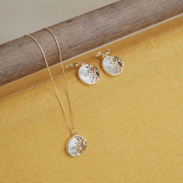 Kit Raios de Sol - banho ouro 18k - FOLIATE