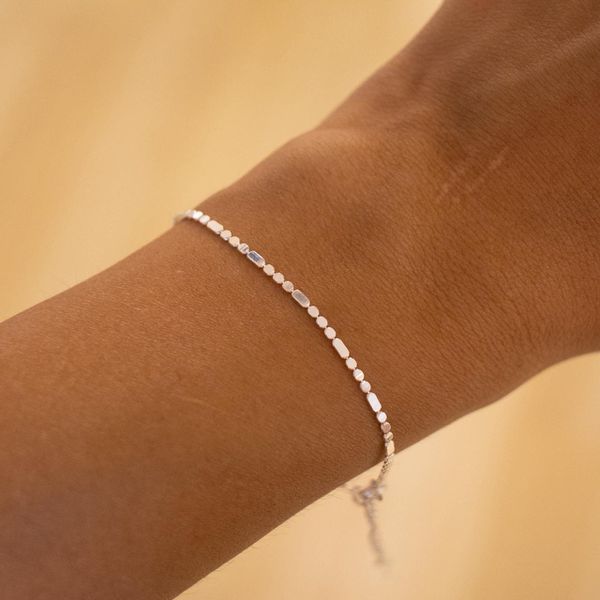 Pulseira Minimal- banho prata - FOLIATE