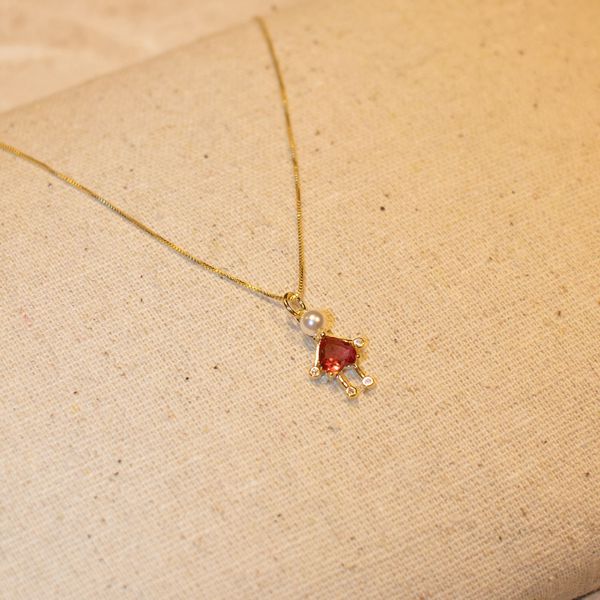 Colar Filhos 1 Pingente- banho ouro 18k - FOLIATE