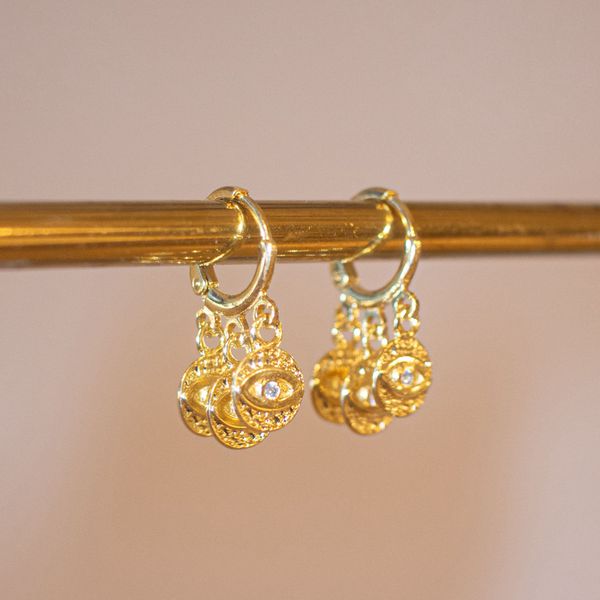 Argola Turca- banho ouro 18k - FOLIATE