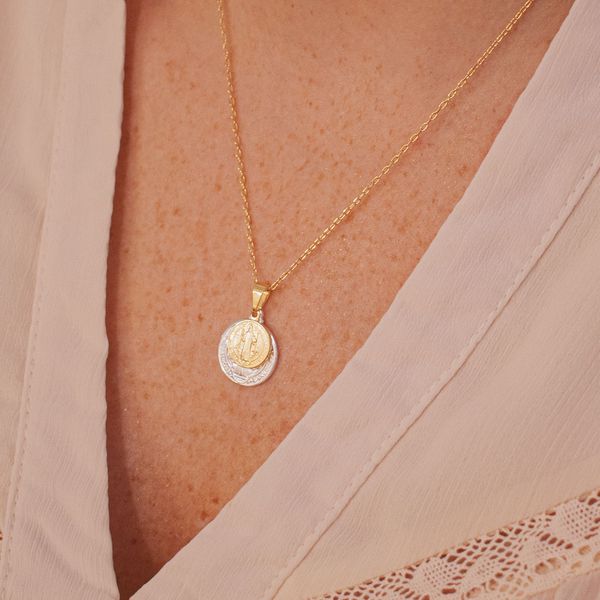 Colar Duo São Bento- banho ouro e prata - FOLIATE
