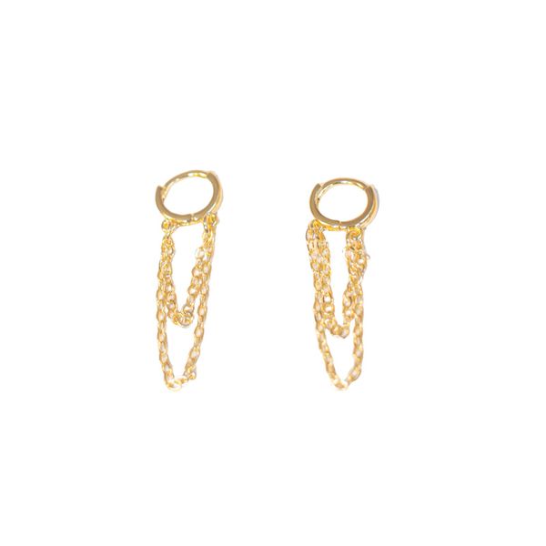Argola Celine- banho ouro 18k - FOLIATE