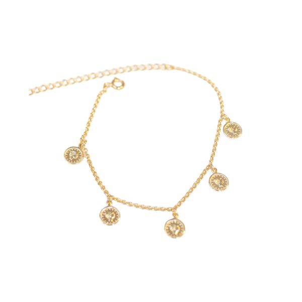 Pulseira Medalhas- banho ouro 18k - FOLIATE