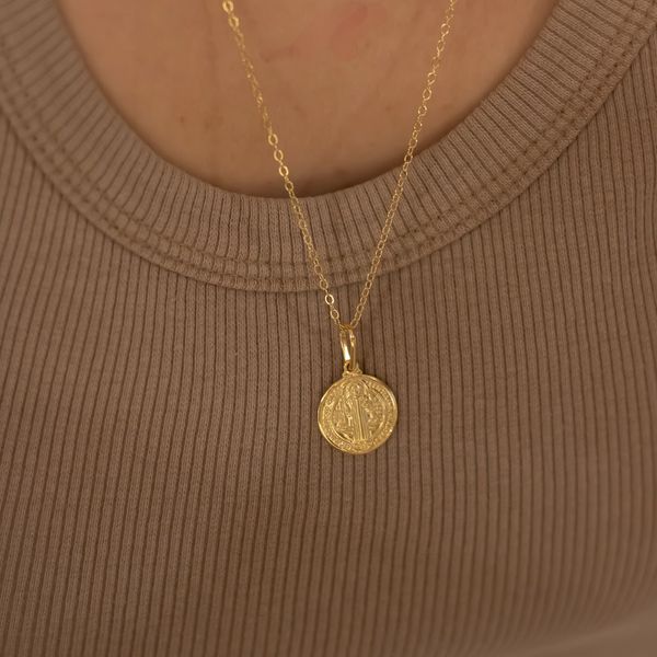 Colar longo são bento-Banho ouro 18k - FOLIATE