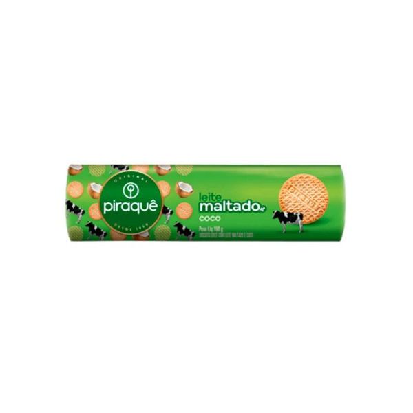 BISCOITO PIRAQUÊ LEITE MALTADO & COCO 132 G (1460)