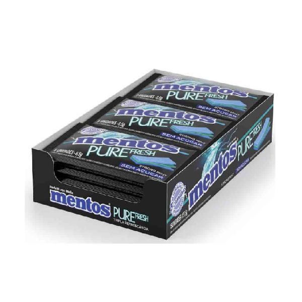 MENTOS PURE FRESH STRONG MINT 3L DISPLAY 127,50 G (DP 15 X 8.5G)