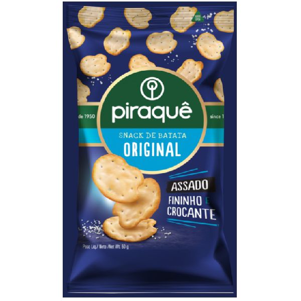 SALGADINHO PIRAQUÊ DE BATATA TRADICIONAL 60 G