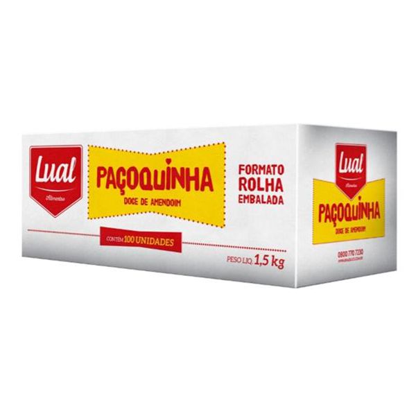 PAÇOCA ROLHA LUAL EMBALADA 1.5 KG (CX 100X15G)