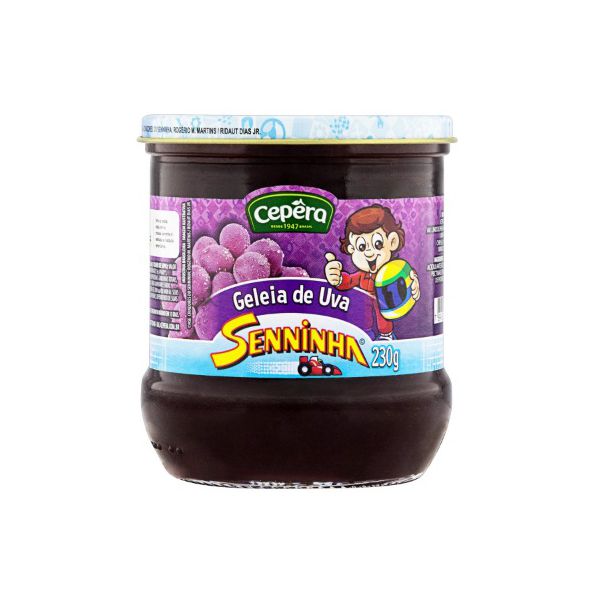 GELEIA DE UVA SENNINHA CEPERA VIDRO 230 G 