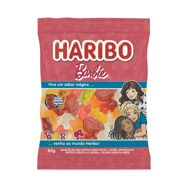 BALA DE GELATINA BARBIE URSINHOS DE OURO SORTIDAS 80 G