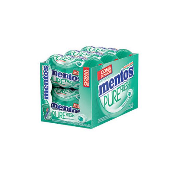 MENTOS PURE FRESH WINTERGREEN BIG 46P GARRAFA 552 G (DP 6 X 92G) VERDE