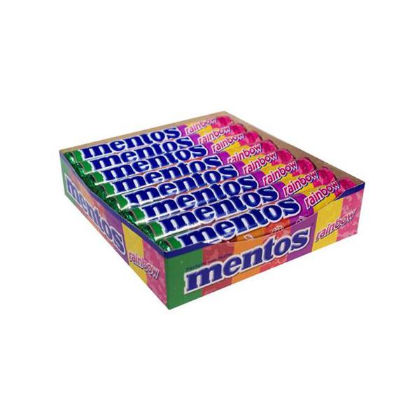 MENTOS STICK RAINBOW 14 BALAS 600 G (DP 16 X 37,5 G)