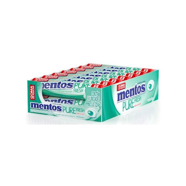 MENTOS PURE FRESH STICK GOMA WINTERGREEN 224 G (14 X 16 G)