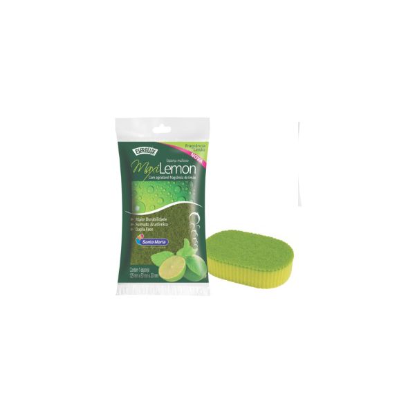 ESPONJA ESFRELUX MAXI LEMON PACOTE COM 1 UNIDADE