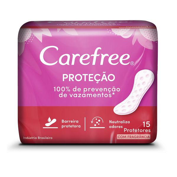 PROTETOR DIÁRIO CAREFREE PROTEÇÃO COM PERFUME 15 UNIDADES 